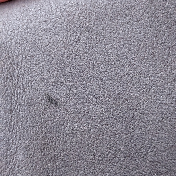 Lamarque Leather Jacket Womens Moto Gray Taupe Long Sleeve Zippers Knit Side - Picture 11 of 11